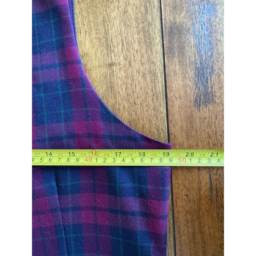 Vintage David Brooks Plaid Wool Vest Size 10 100 percent wool - Picture 8 of 11